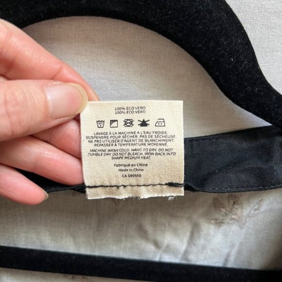 Rachel Mona Long Sleeve A Line Dress Black Leaf Print Tie Back Sz M - Picture 9 of 13